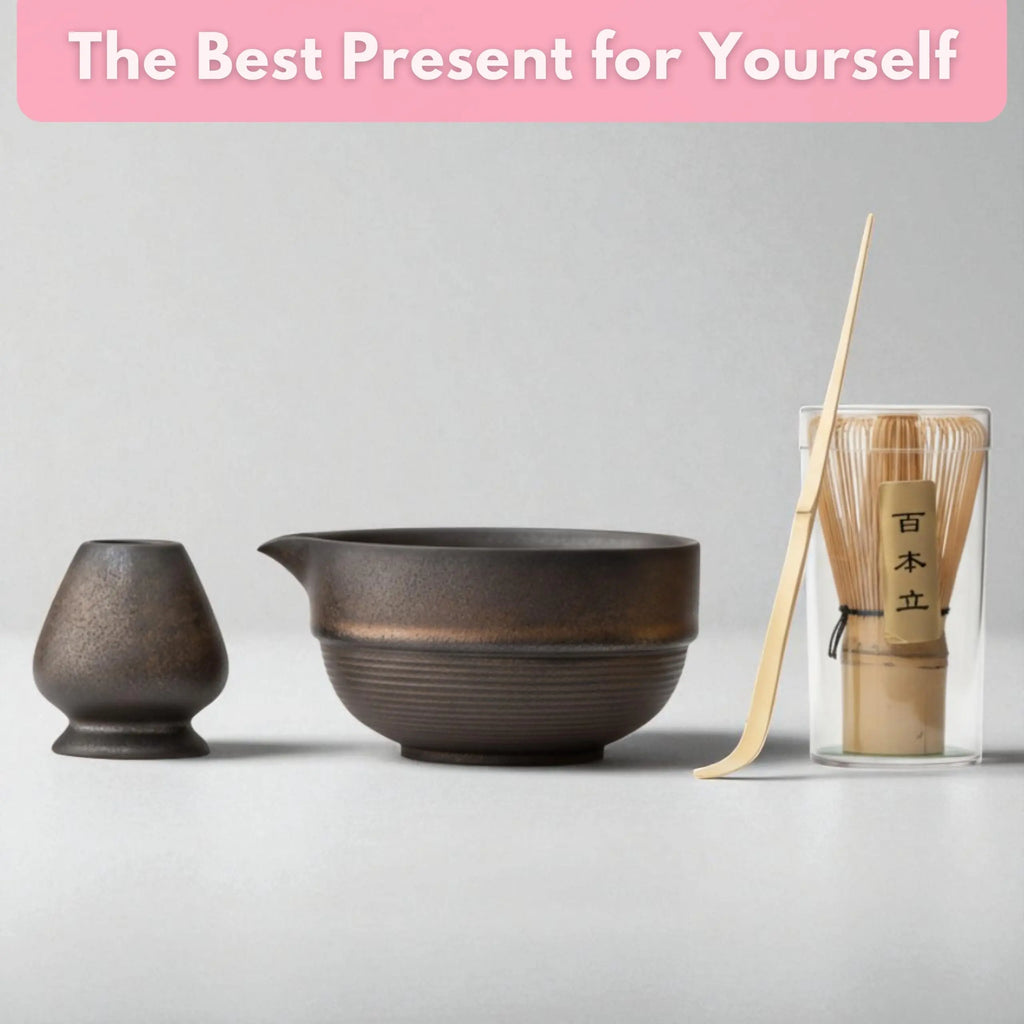 Atellya Brown Perth Matcha Set – Bowl, Whisk, Scoop & Stand Set 280ml Atellya