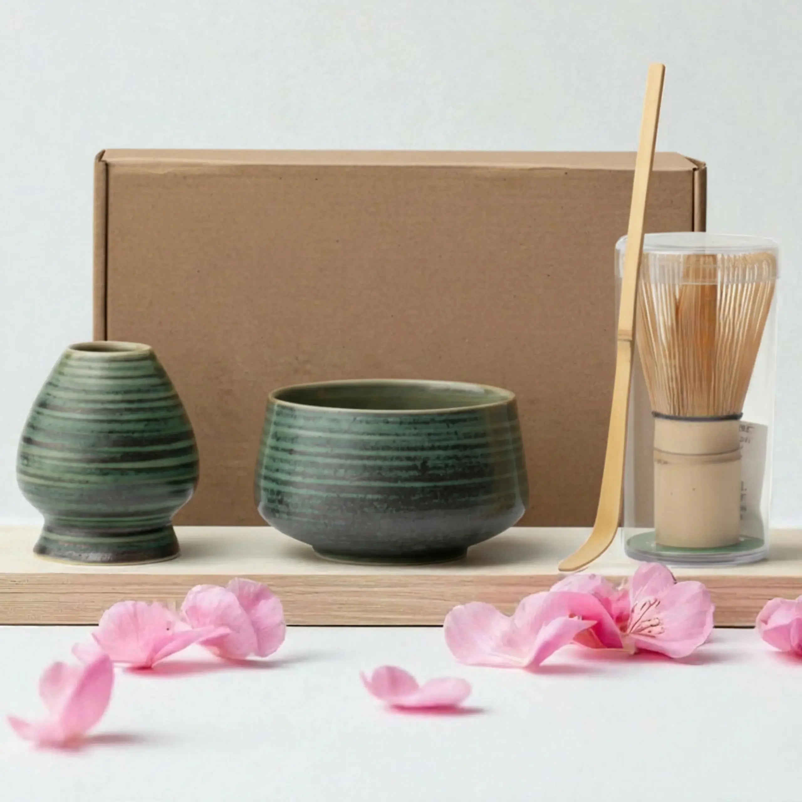 Atellya Adelaide Green Matcha Ceremony Kit – Bowl, Whisk, Scoop & Stand Set 280ml Atellya