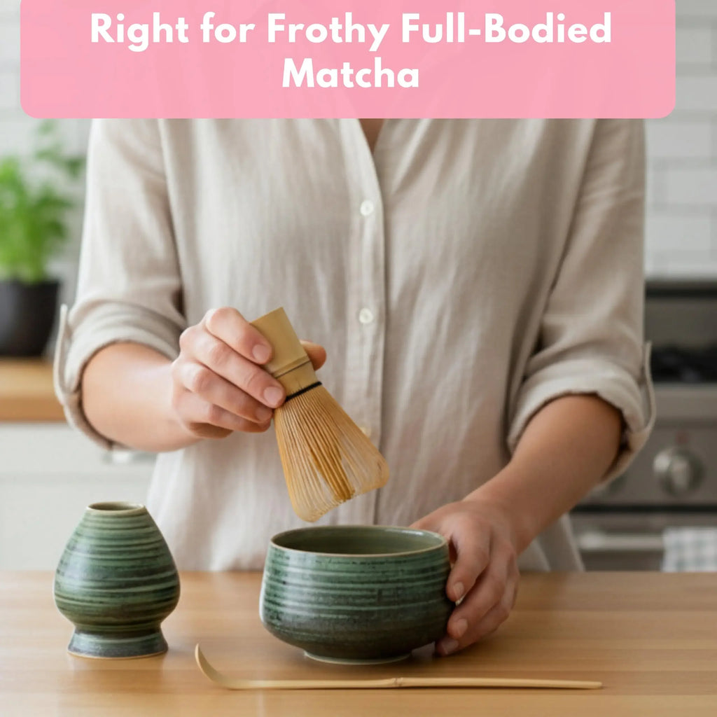 Atellya Adelaide Green Matcha Ceremony Kit – Bowl, Whisk, Scoop & Stand Set 280ml Atellya