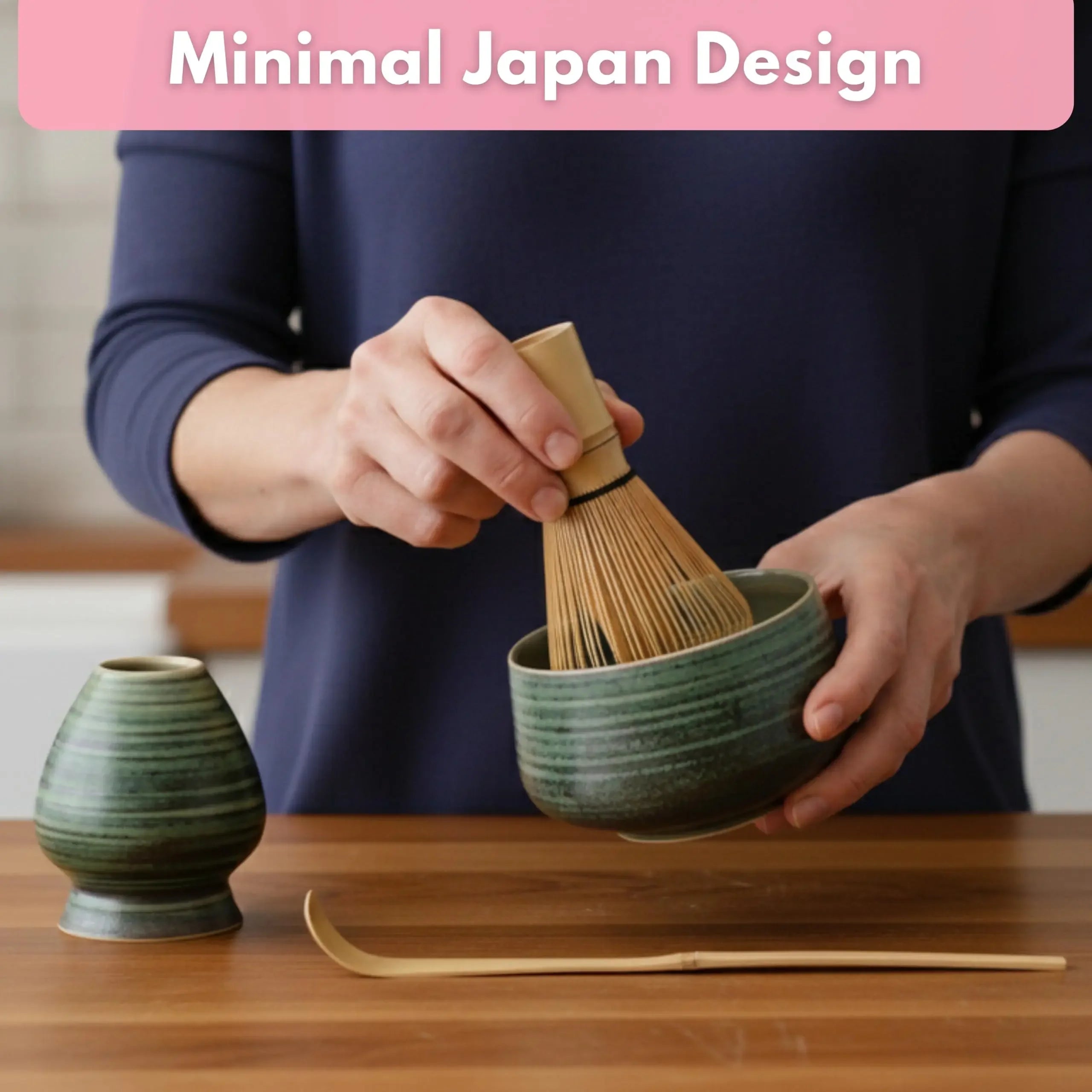 Atellya Adelaide Green Matcha Ceremony Kit – Bowl, Whisk, Scoop & Stand Set 280ml Atellya