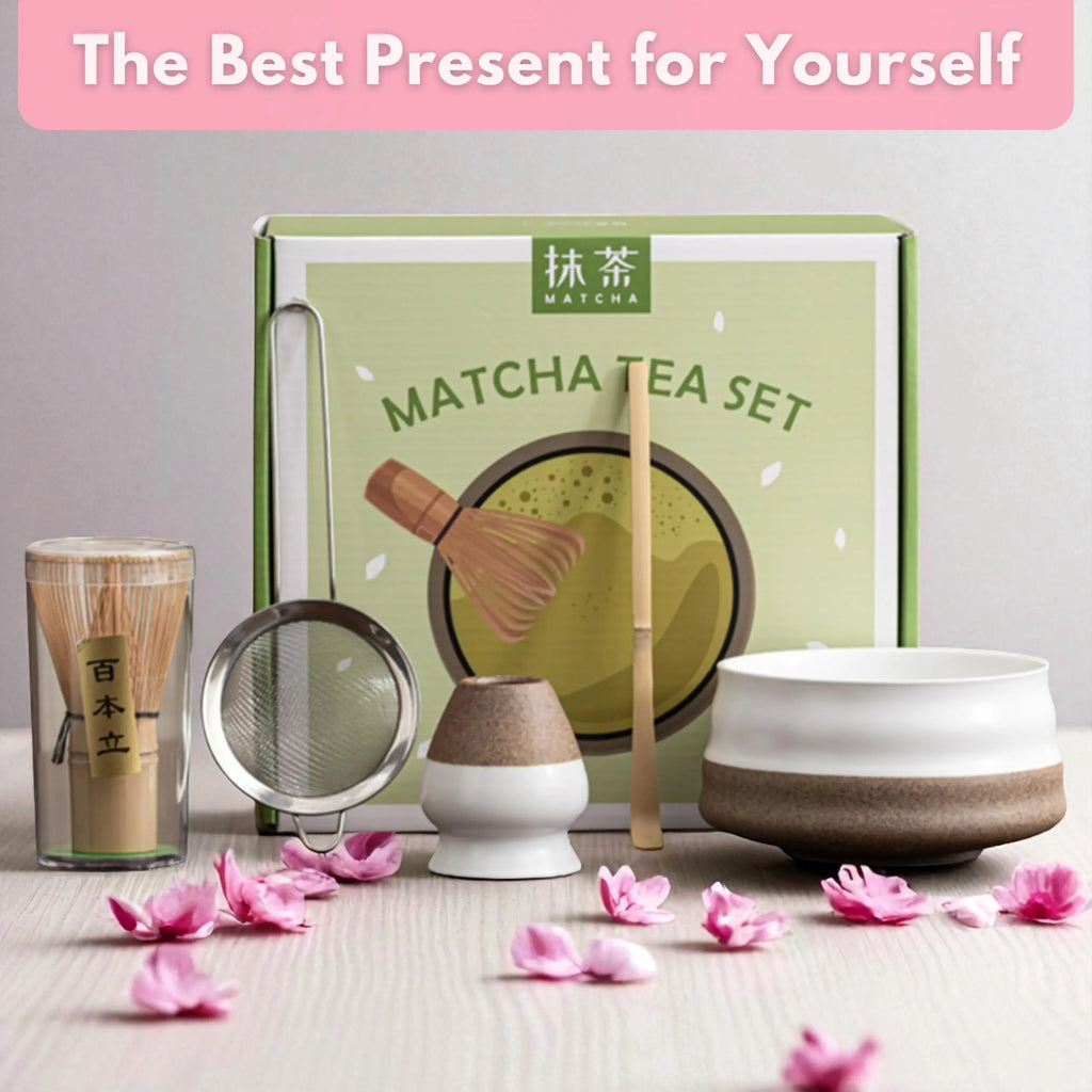 Atellya White Melbourne Matcha Set – Bowl, Whisk, Scoop & Stand Set 280ml Atellya