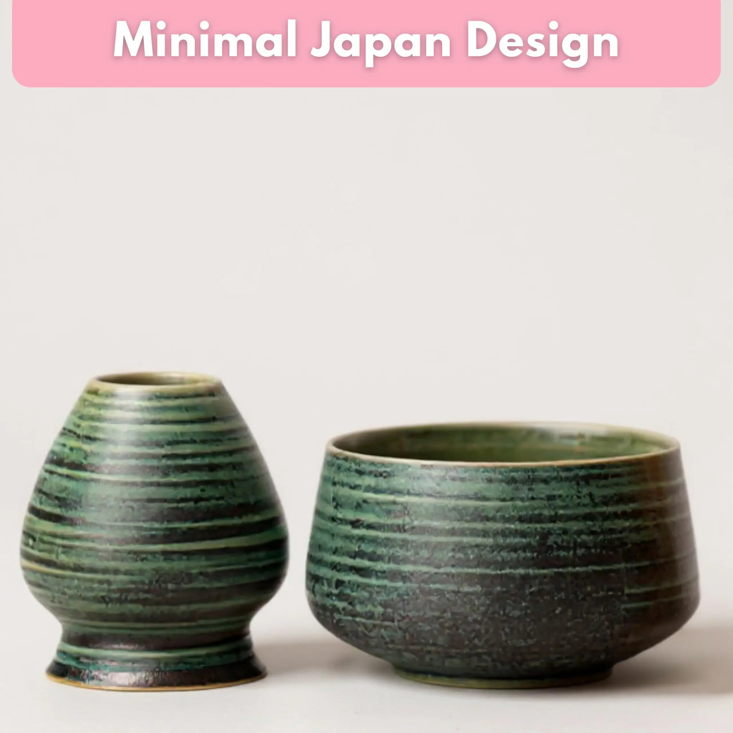 Atellya Adelaide Green Matcha Ceremony Kit – Bowl, Whisk, Scoop & Stand Set 280ml Atellya