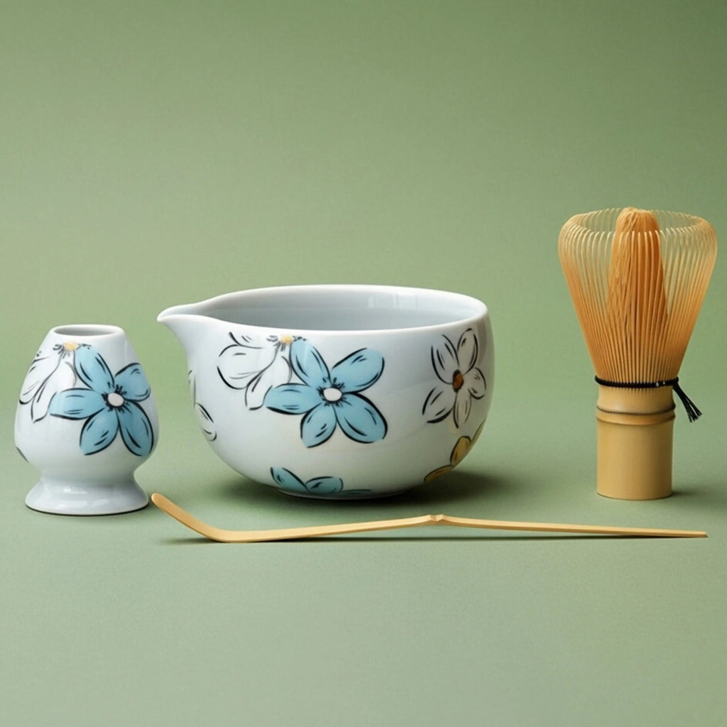 Atellya White Melbourne Matcha Set – Bowl, Whisk, Scoop & Stand Set 280ml Atellya