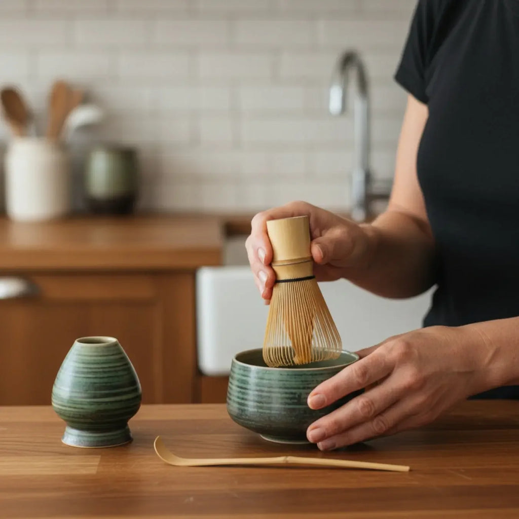 Atellya Adelaide Green Matcha Ceremony Kit – Bowl, Whisk, Scoop & Stand Set 280ml Atellya
