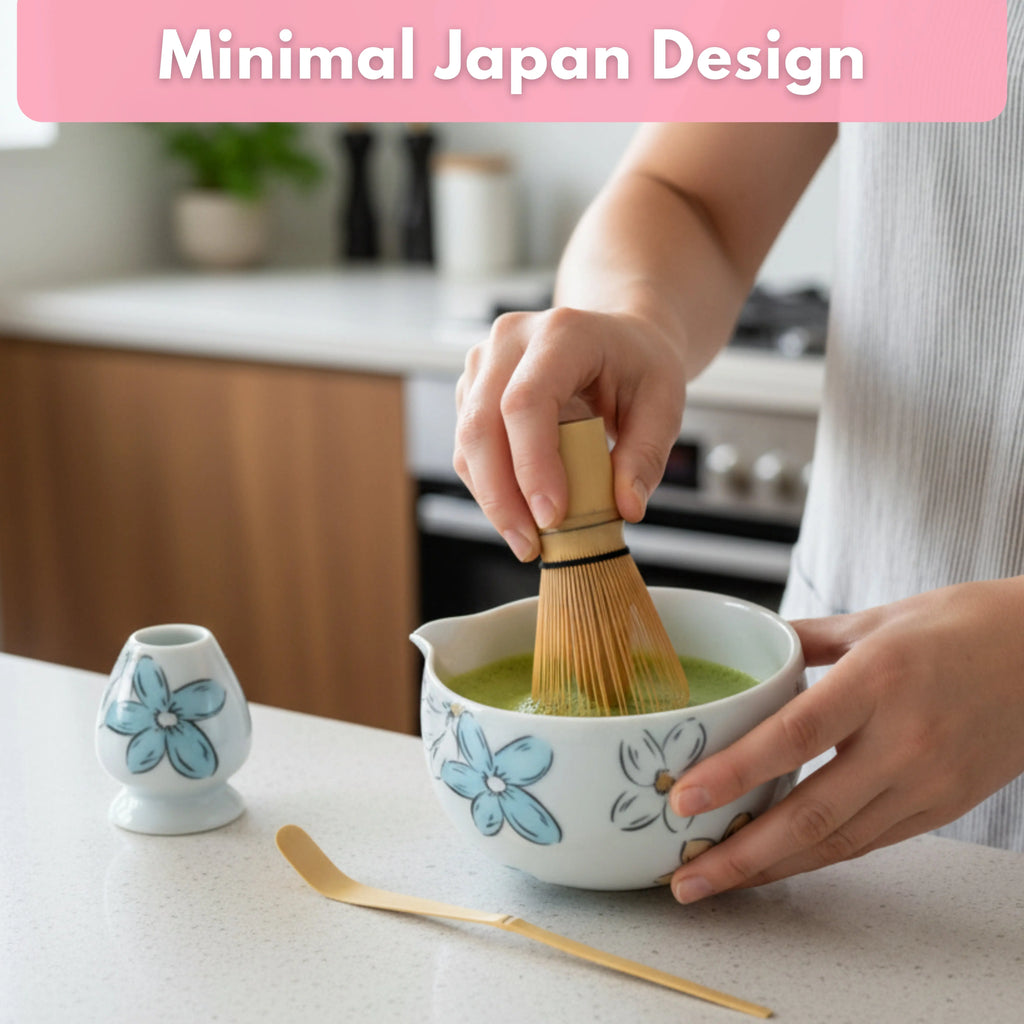 Atellya Flower Brisbane Matcha Set – Bowl, Whisk, Scoop & Stand Set 280ml Atellya