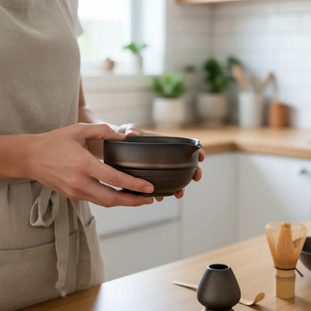 Atellya Brown Perth Matcha Set – Bowl, Whisk, Scoop & Stand Set 280ml Atellya