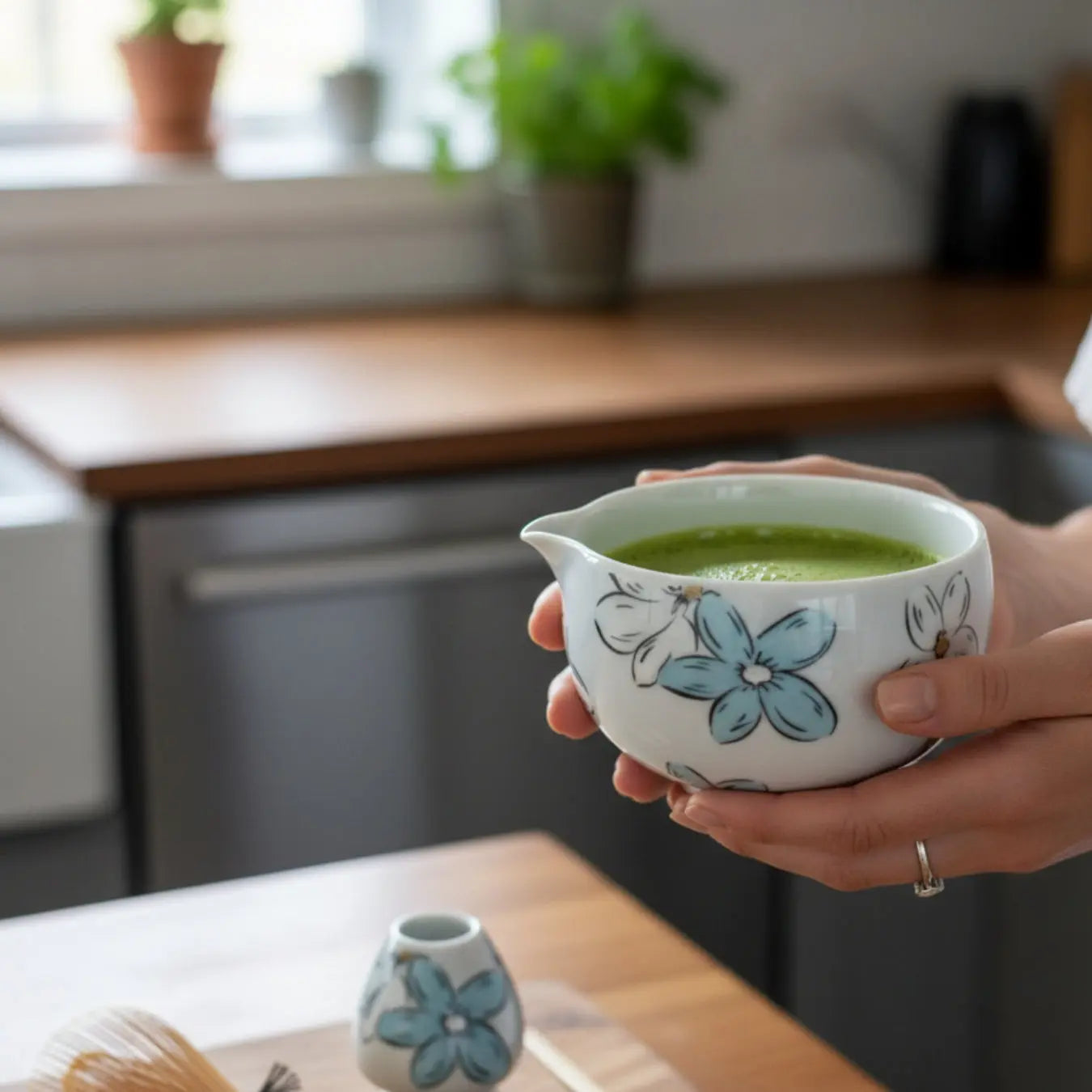 Atellya Flower Brisbane Matcha Set – Bowl, Whisk, Scoop & Stand Set 280ml Atellya