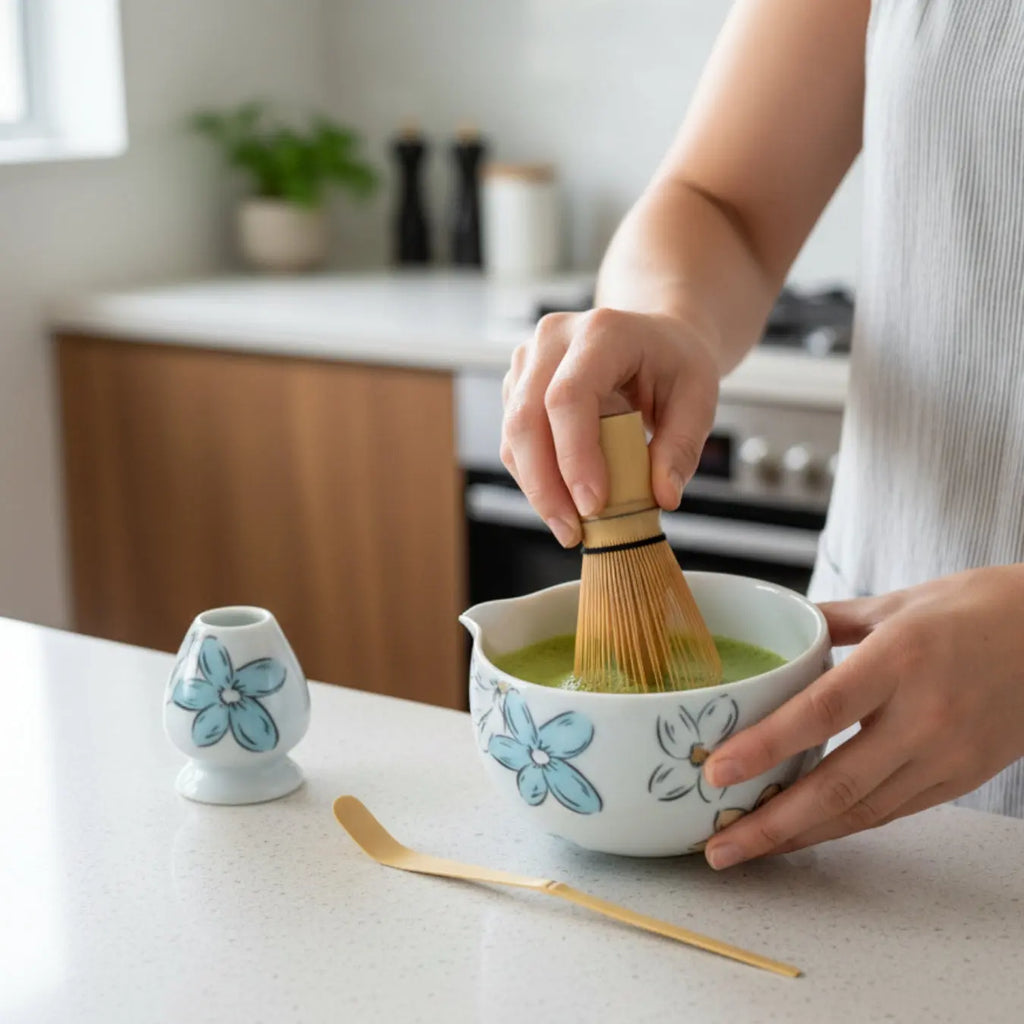 Atellya Flower Brisbane Matcha Set – Bowl, Whisk, Scoop & Stand Set 280ml Atellya