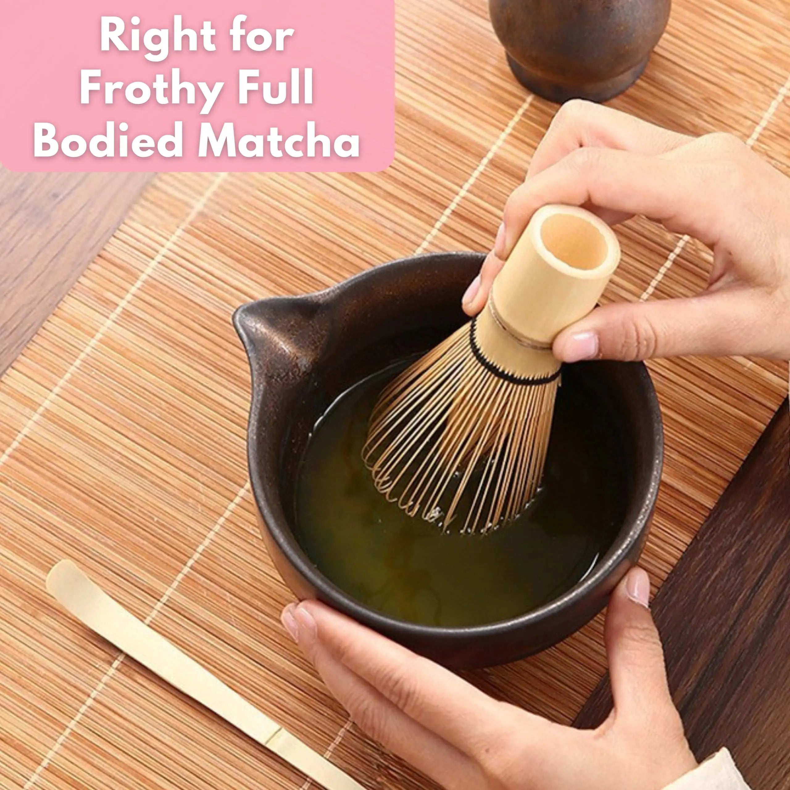 Atellya Brown Perth Matcha Set – Bowl, Whisk, Scoop & Stand Set 280ml Atellya