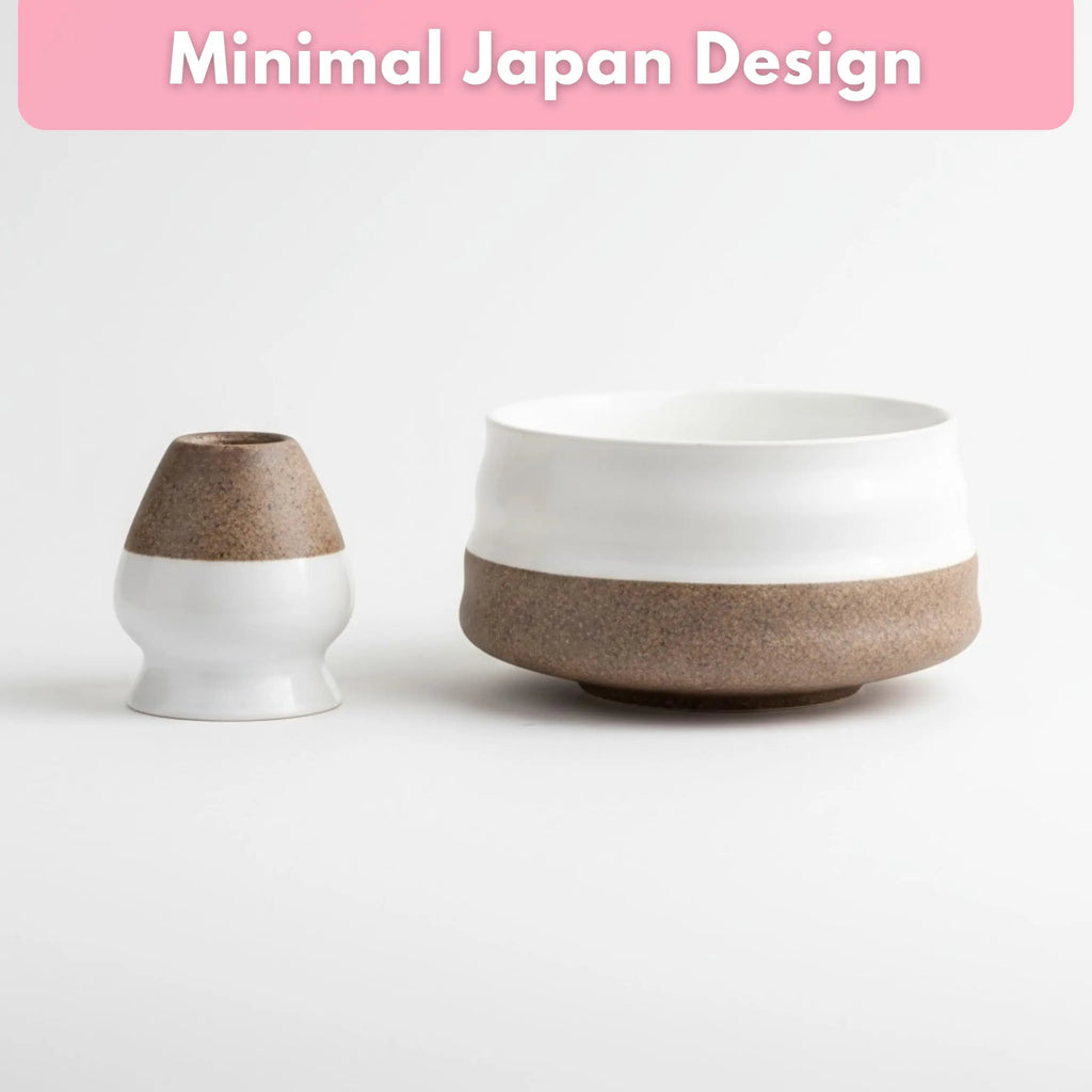 Atellya White Melbourne Matcha Set – Bowl, Whisk, Scoop & Stand Set 280ml Atellya