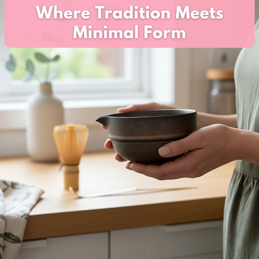 Atellya Brown Perth Matcha Set – Bowl, Whisk, Scoop & Stand Set 280ml Atellya