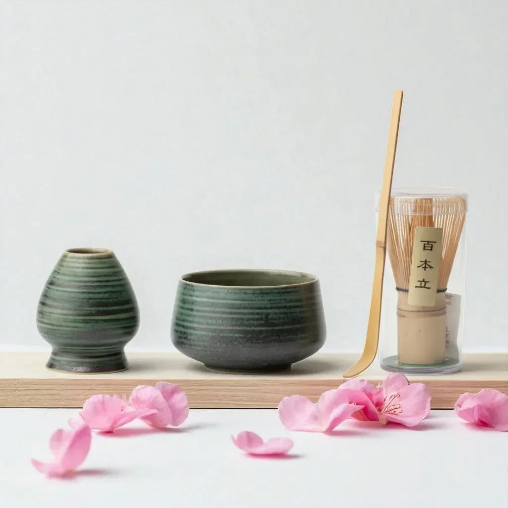 Atellya Adelaide Green Matcha Ceremony Kit – Bowl, Whisk, Scoop & Stand Set 280ml Atellya